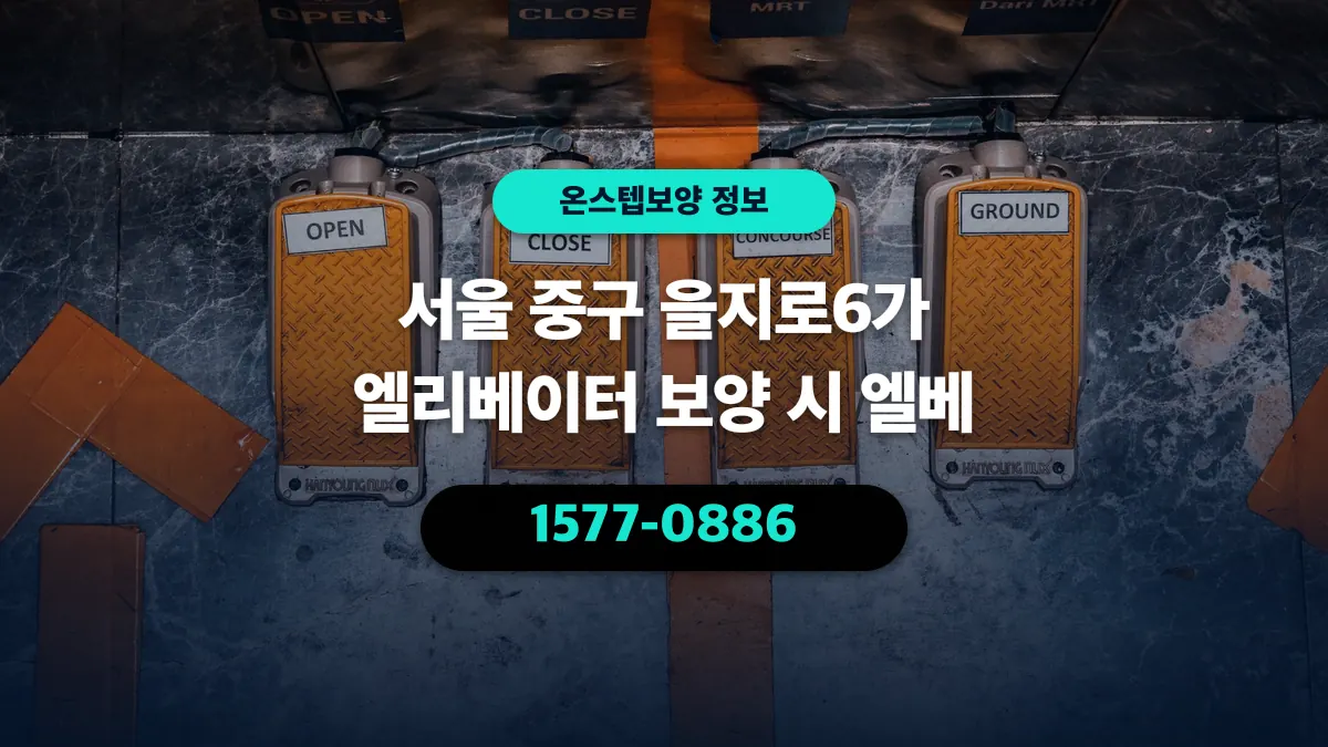 서울 중구 을지로6가 엘리베이터 보양 시 엘베 - 온스텝보양