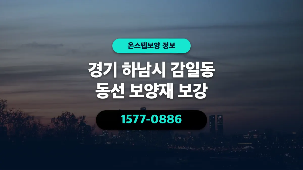 경기 하남시 감일동 동선 보양재 보강 - 온스텝보양