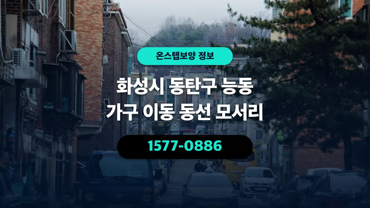 화성시 동탄구 능동 가구 이동 동선 모서리 - 온스텝보양