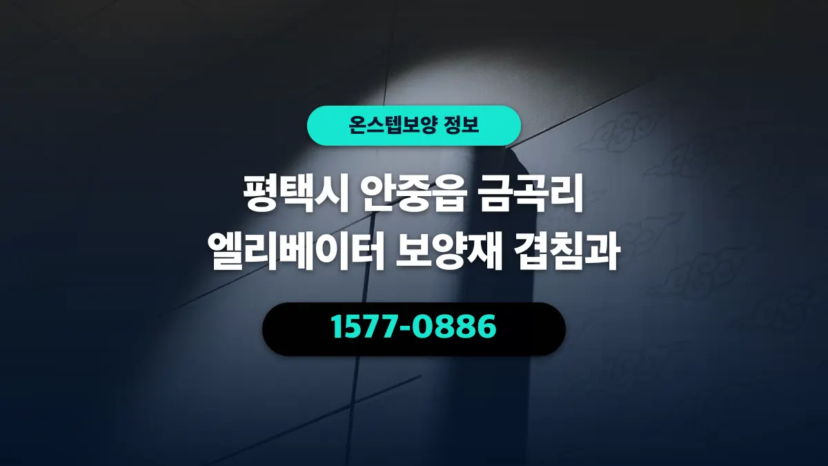 평택시 안중읍 금곡리 엘리베이터 보양재 겹침과 - 온스텝보양