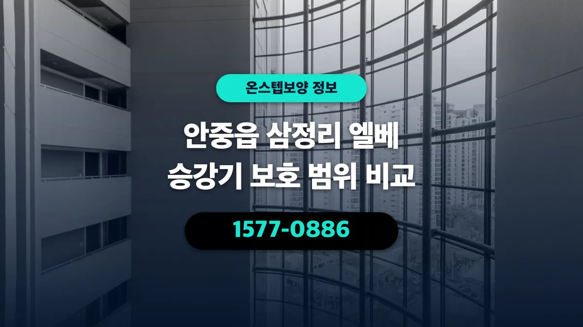안중읍 삼정리 엘베 승강기 보호 범위 비교 - 온스텝보양