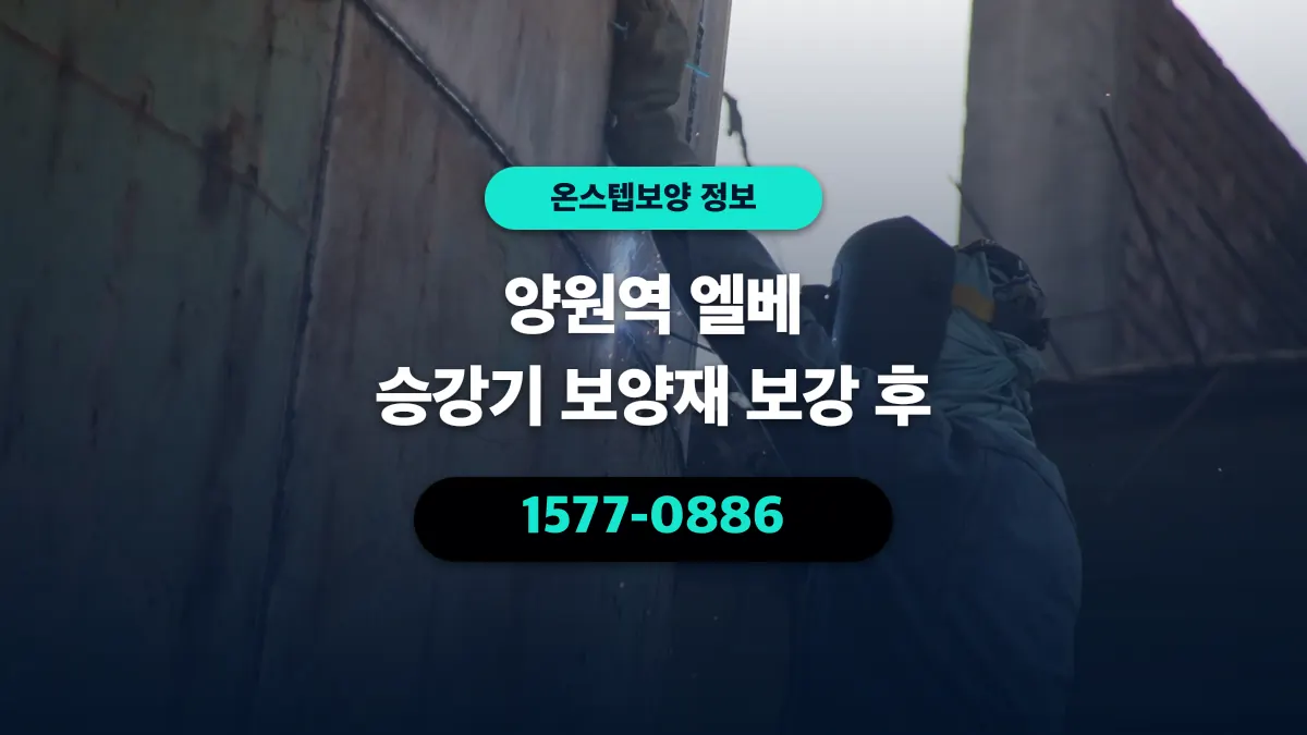 양원역 엘베 승강기 보양재 보강 후 - 온스텝보양