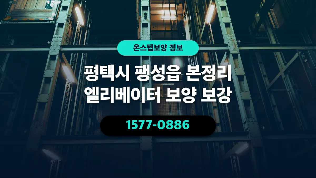 평택시 팽성읍 본정리 엘리베이터 보양 보강 - 온스텝보양