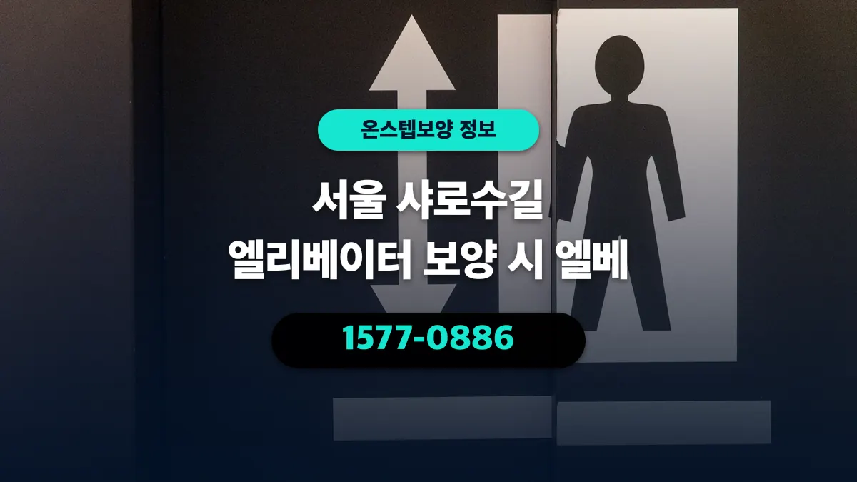 서울 샤로수길 엘리베이터 보양 시 엘베 - 온스텝보양