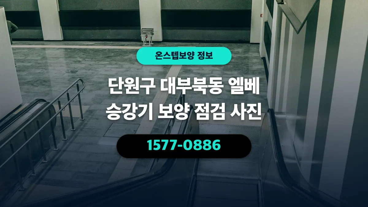단원구 대부북동 엘베 승강기 보양 점검 사진 - 온스텝보양