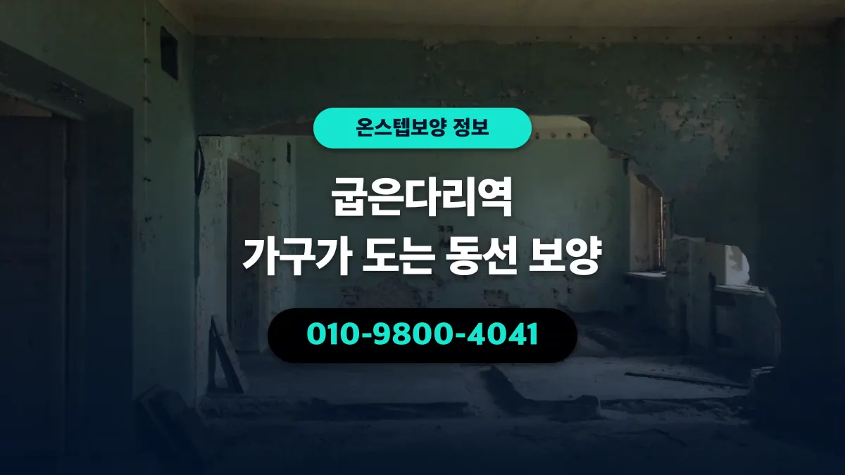 굽은다리역 가구가 도는 동선 보양 - 온스텝보양