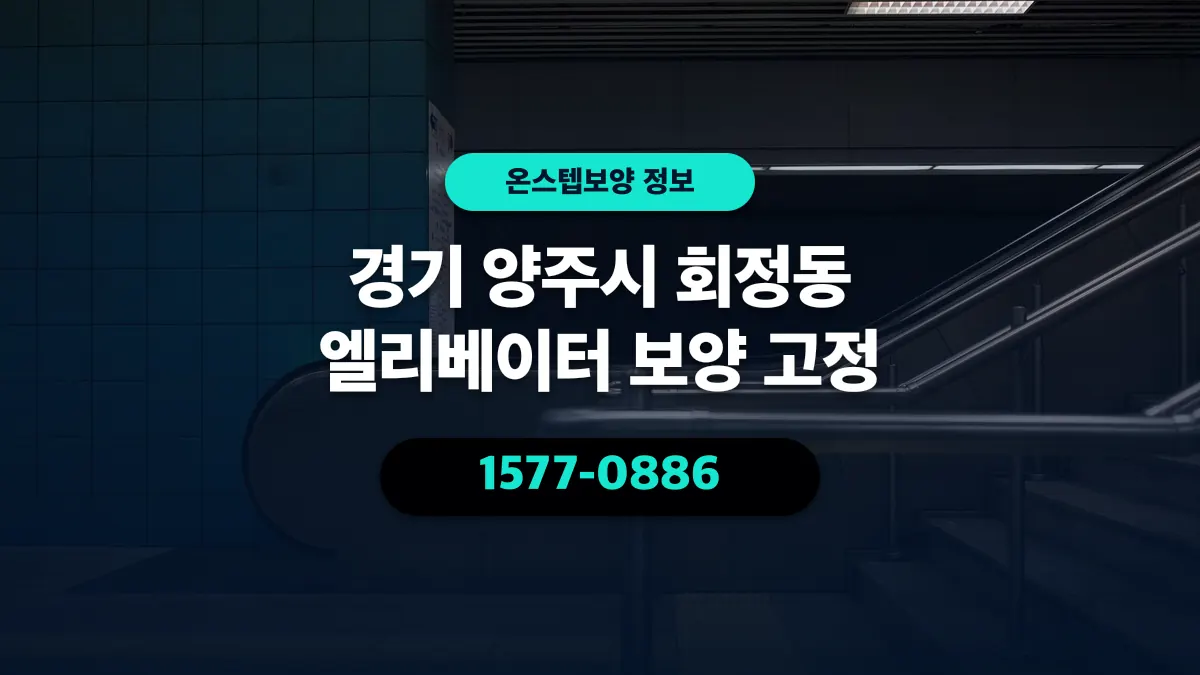 경기 양주시 회정동 엘리베이터 보양 고정 - 온스텝보양