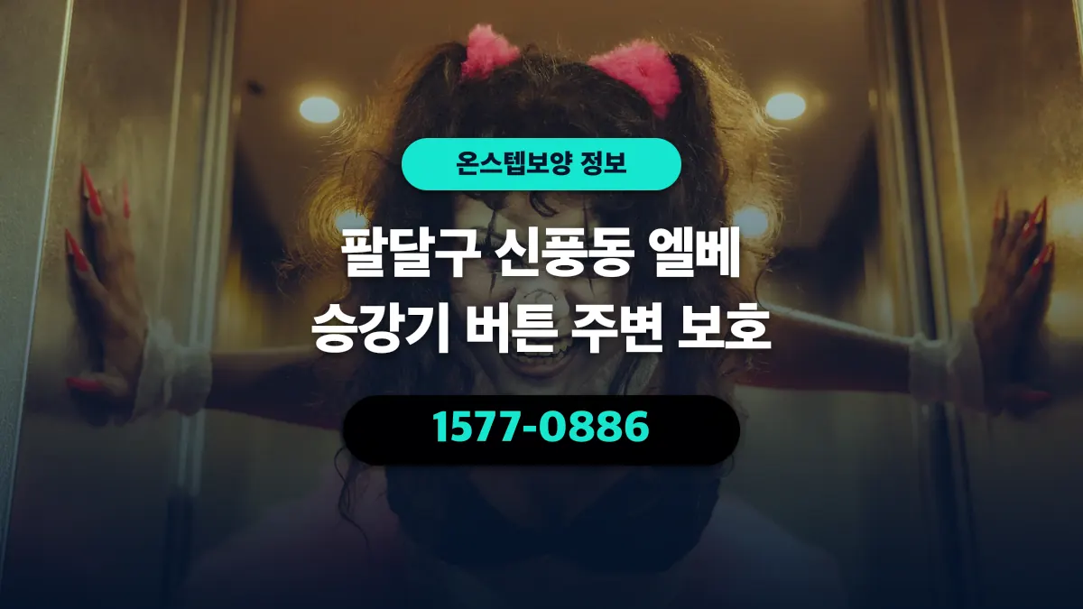팔달구 신풍동 엘베 승강기 버튼 주변 보호 - 온스텝보양