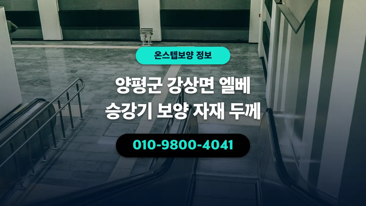 양평군 강상면 엘베 승강기 보양 자재 두께 - 온스텝보양