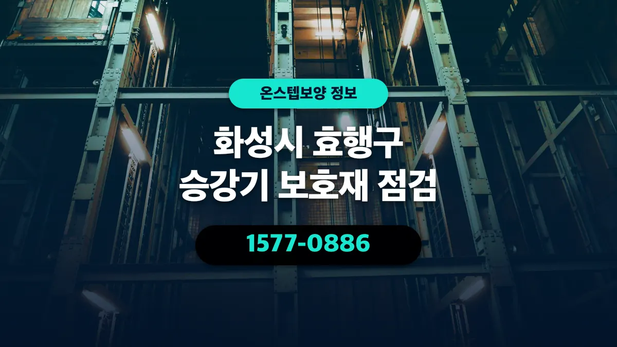 화성시 효행구 승강기 보호재 점검 - 온스텝보양