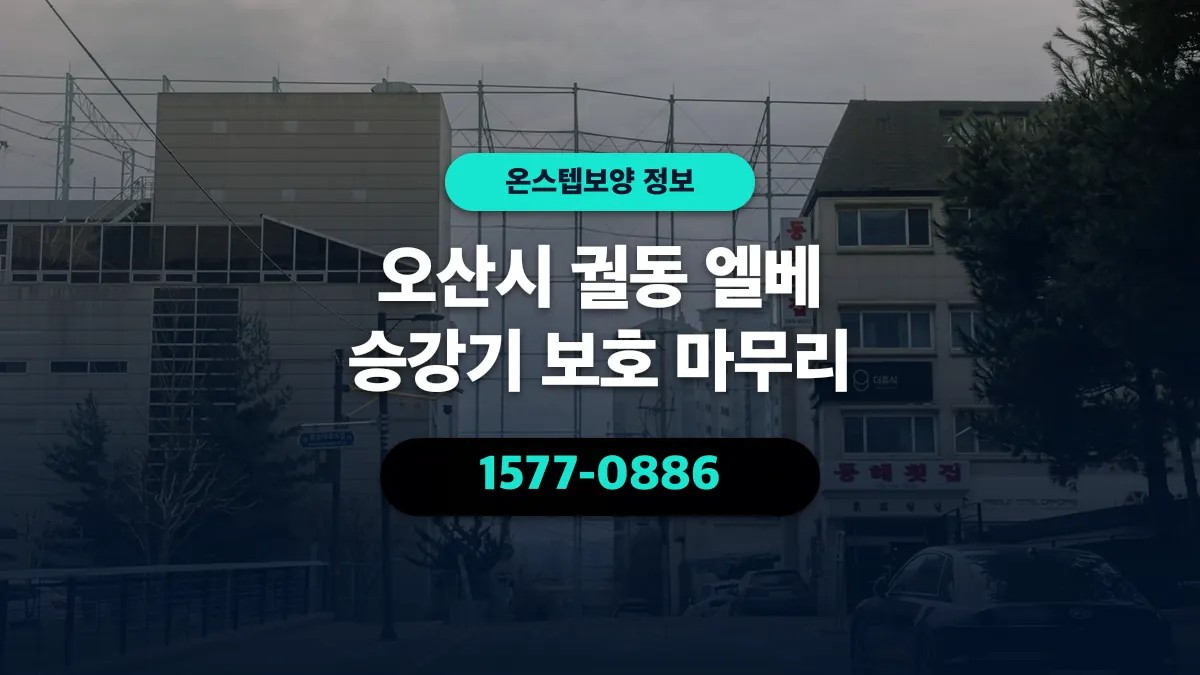 오산시 궐동 엘베 승강기 보호 마무리 - 온스텝보양