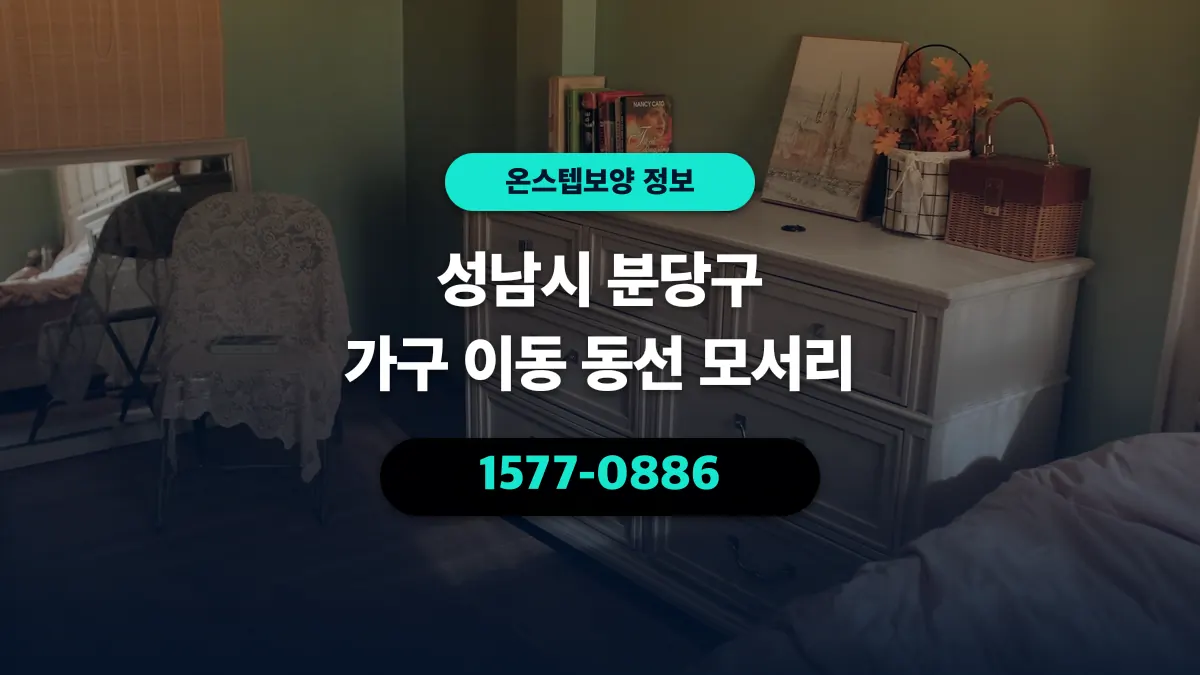 성남시 분당구 가구 이동 동선 모서리 - 온스텝보양