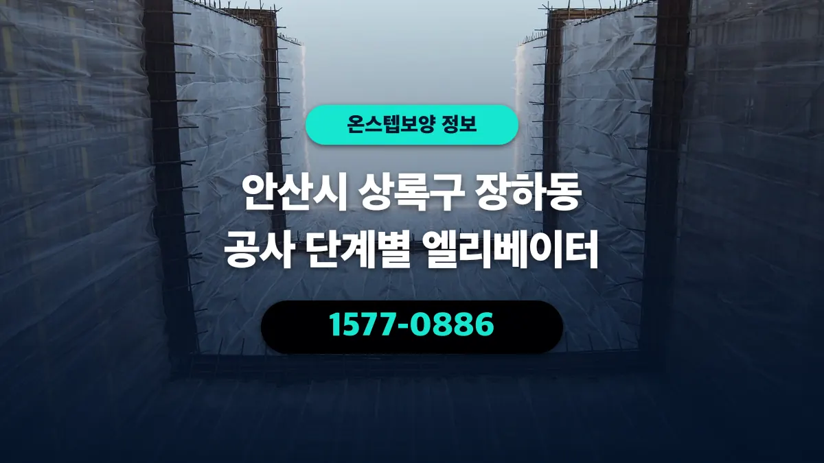 안산시 상록구 장하동 공사 단계별 엘리베이터 - 온스텝보양