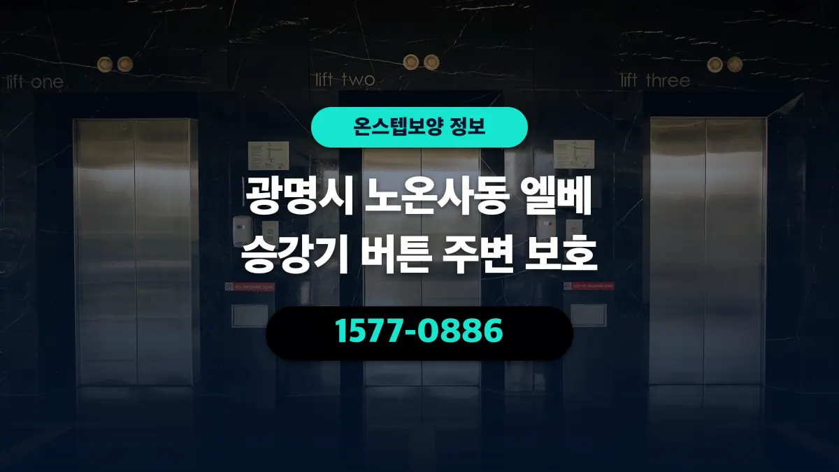 광명시 노온사동 엘베 승강기 버튼 주변 보호 - 온스텝보양