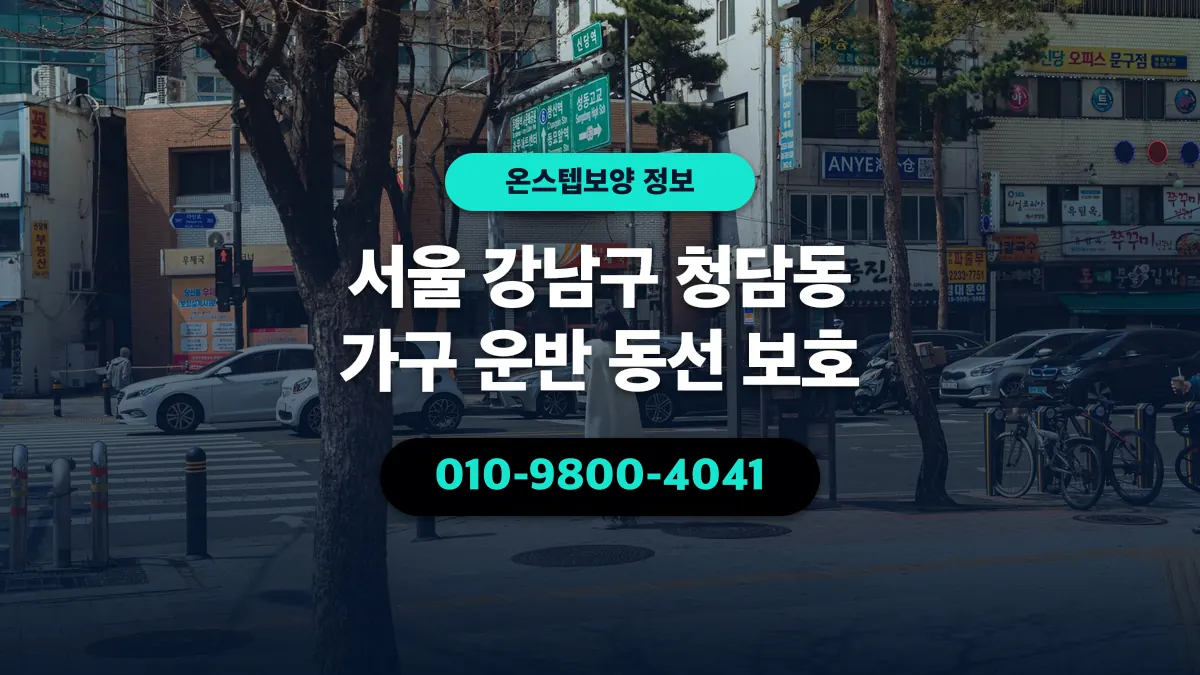 서울 강남구 청담동 가구 운반 동선 보호 - 온스텝보양