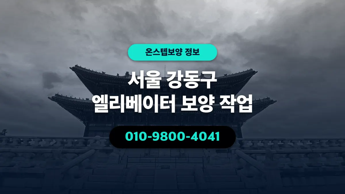 서울 강동구 엘리베이터 보양 작업 - 온스텝보양