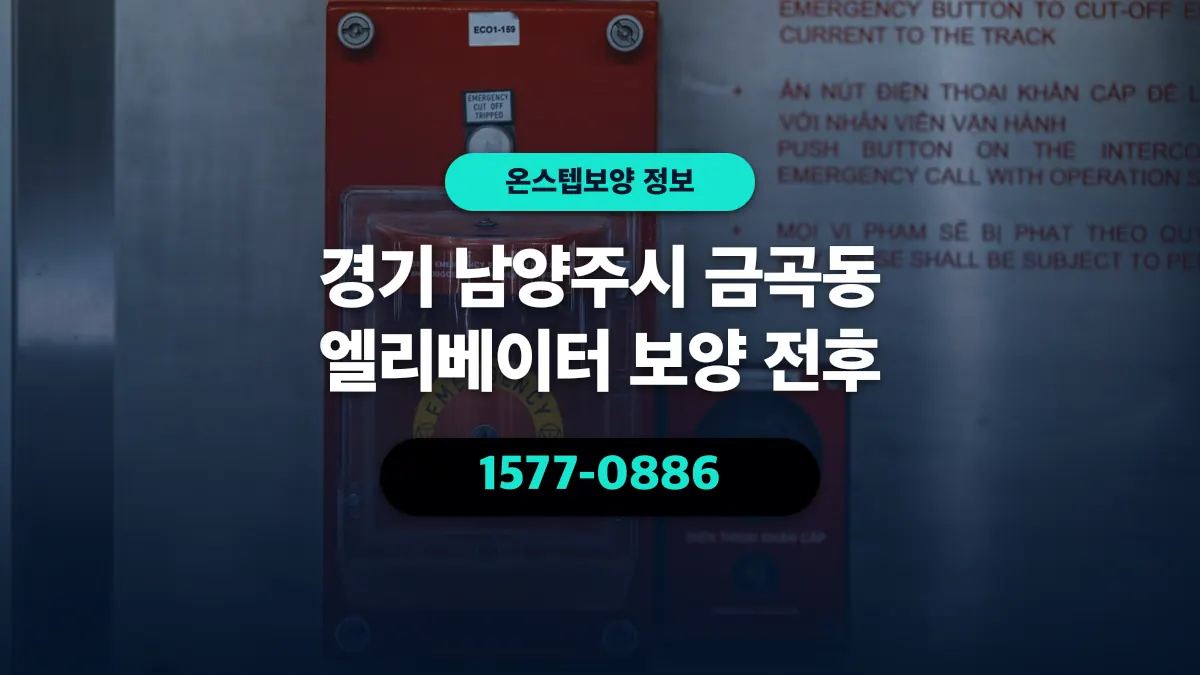 경기 남양주시 금곡동 엘리베이터 보양 전후 - 온스텝보양