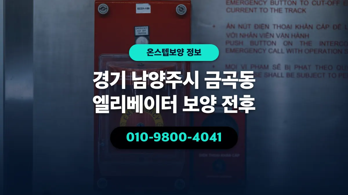 경기 남양주시 금곡동 엘리베이터 보양 전후 - 온스텝보양