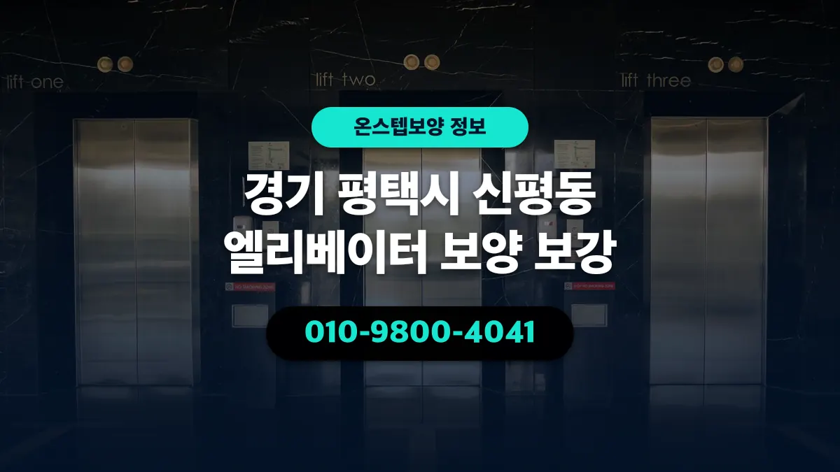 경기 평택시 신평동 엘리베이터 보양 보강 - 온스텝보양