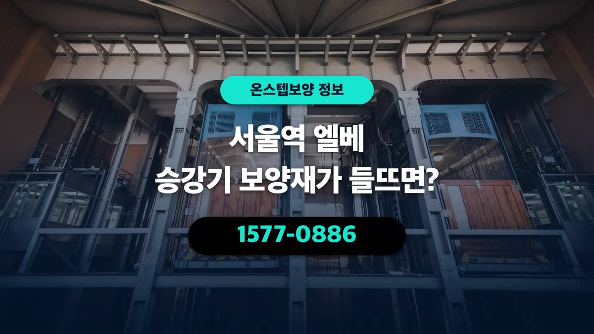 서울역 엘베 승강기 보양재가 들뜨면? - 온스텝보양