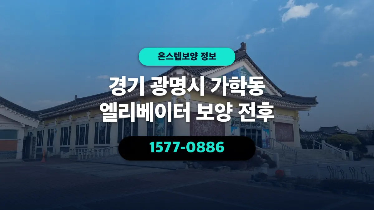 경기 광명시 가학동 엘리베이터 보양 전후 - 온스텝보양