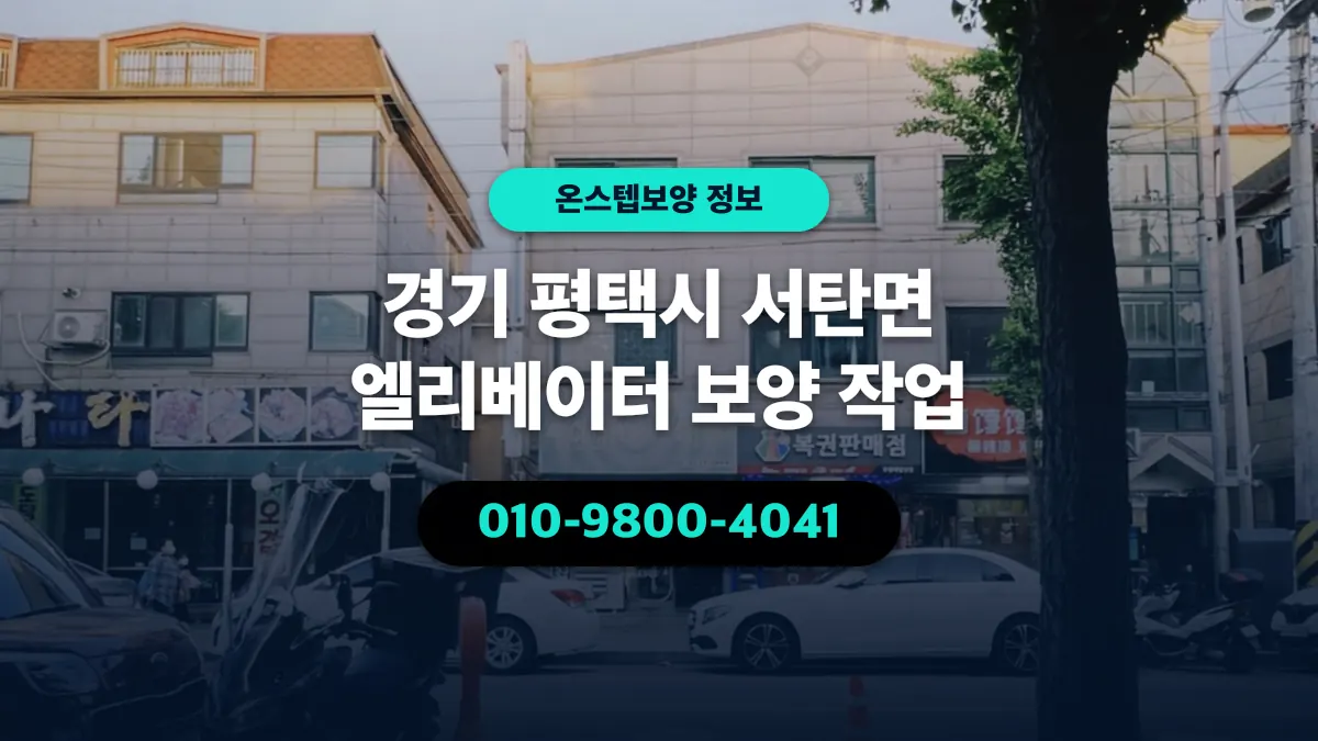 경기 평택시 서탄면 엘리베이터 보양 작업 - 온스텝보양