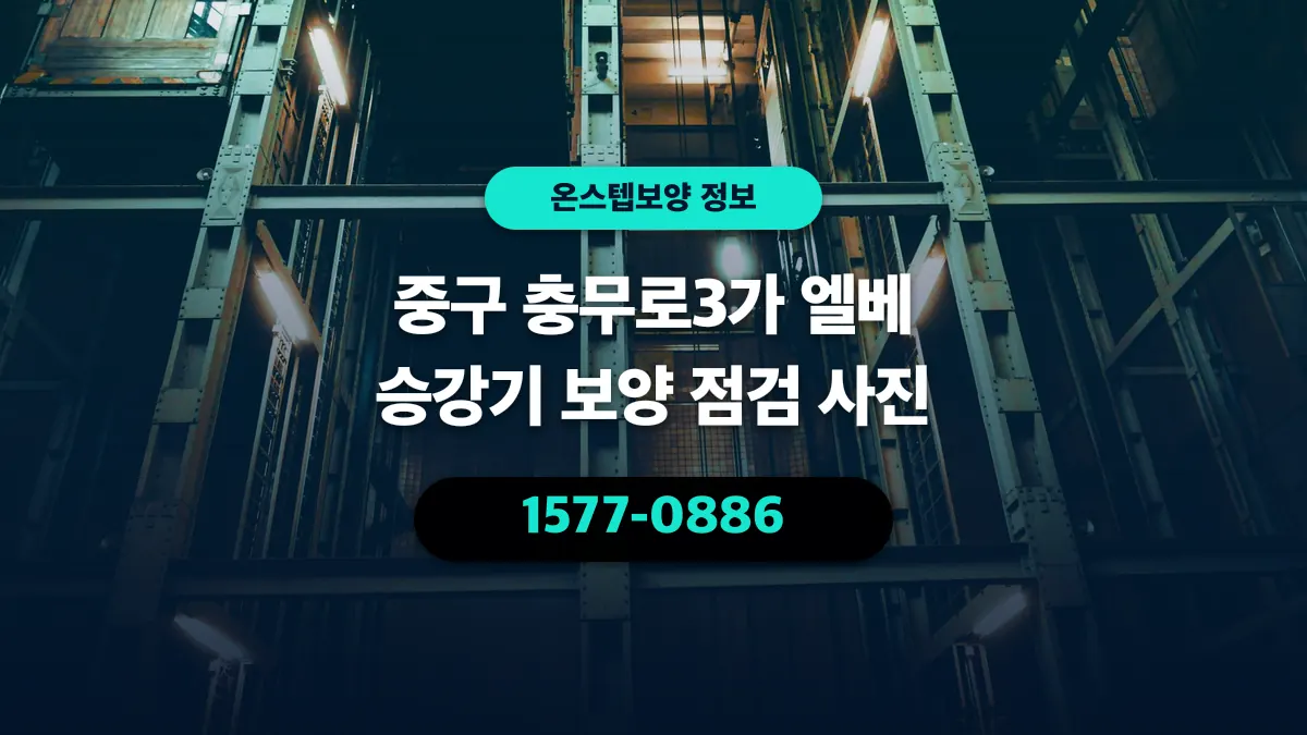 중구 충무로3가 엘베 승강기 보양 점검 사진 - 온스텝보양