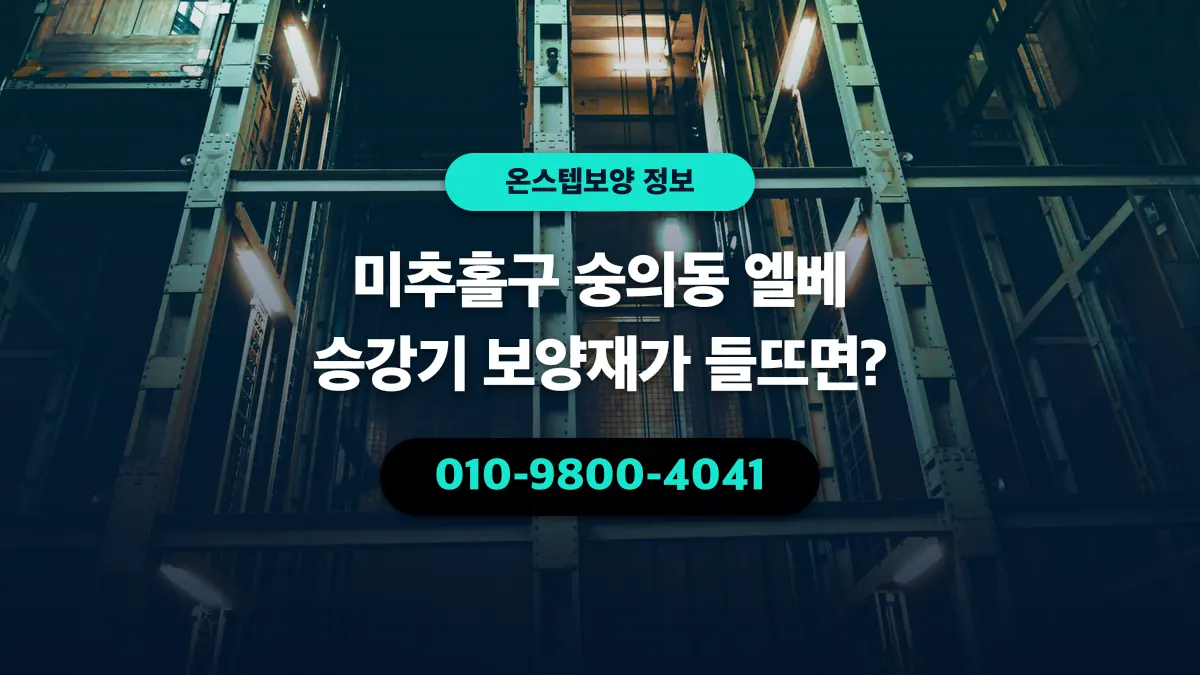 미추홀구 숭의동 엘베 승강기 보양재가 들뜨면? - 온스텝보양