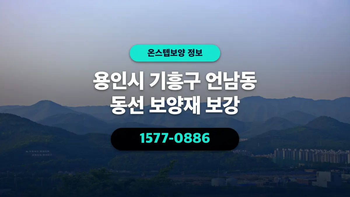 용인시 기흥구 언남동 동선 보양재 보강 - 온스텝보양