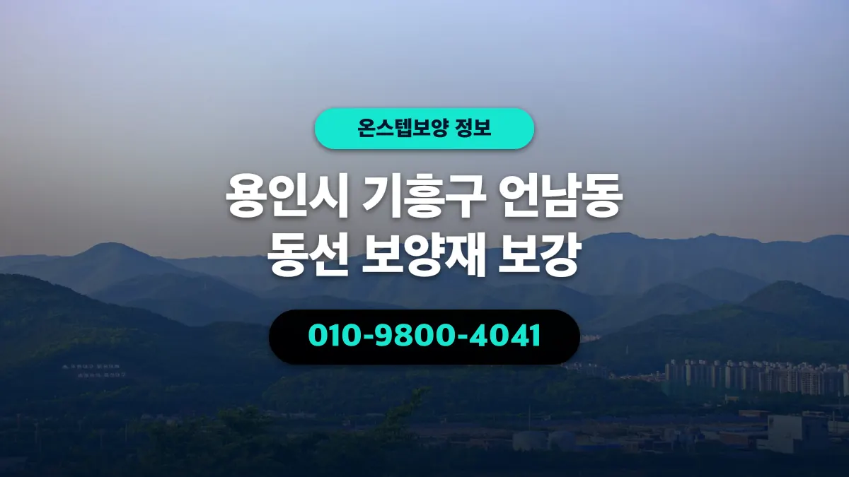 용인시 기흥구 언남동 동선 보양재 보강 - 온스텝보양