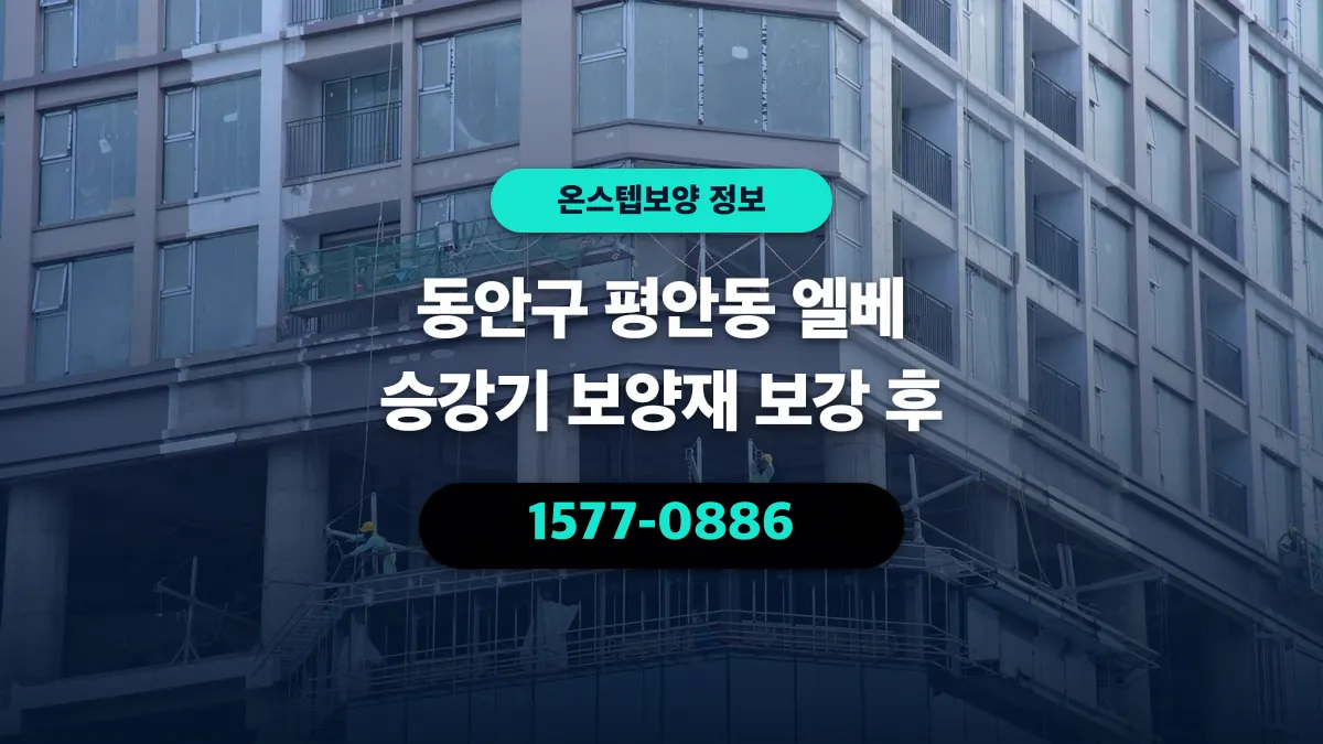 동안구 평안동 엘베 승강기 보양재 보강 후 - 온스텝보양
