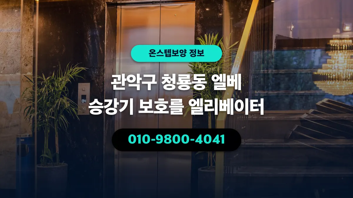 관악구 청룡동 엘베 승강기 보호를 엘리베이터 - 온스텝보양