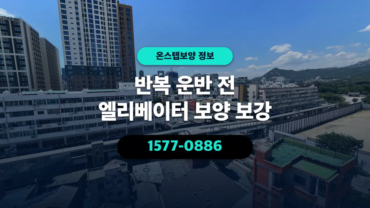 반복 운반 전 엘리베이터 보양 보강 - 온스텝보양