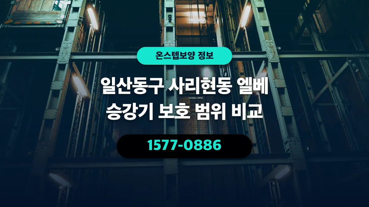 일산동구 사리현동 엘베 승강기 보호 범위 비교 - 온스텝보양