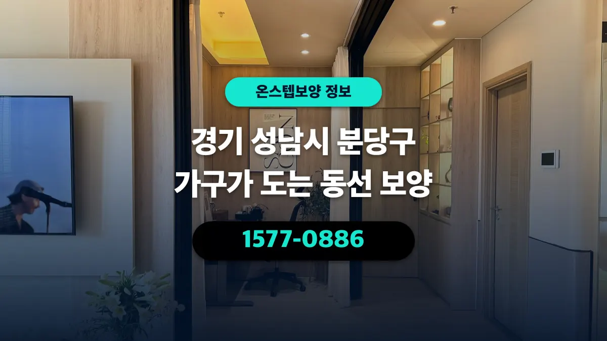 경기 성남시 분당구 가구가 도는 동선 보양 - 온스텝보양