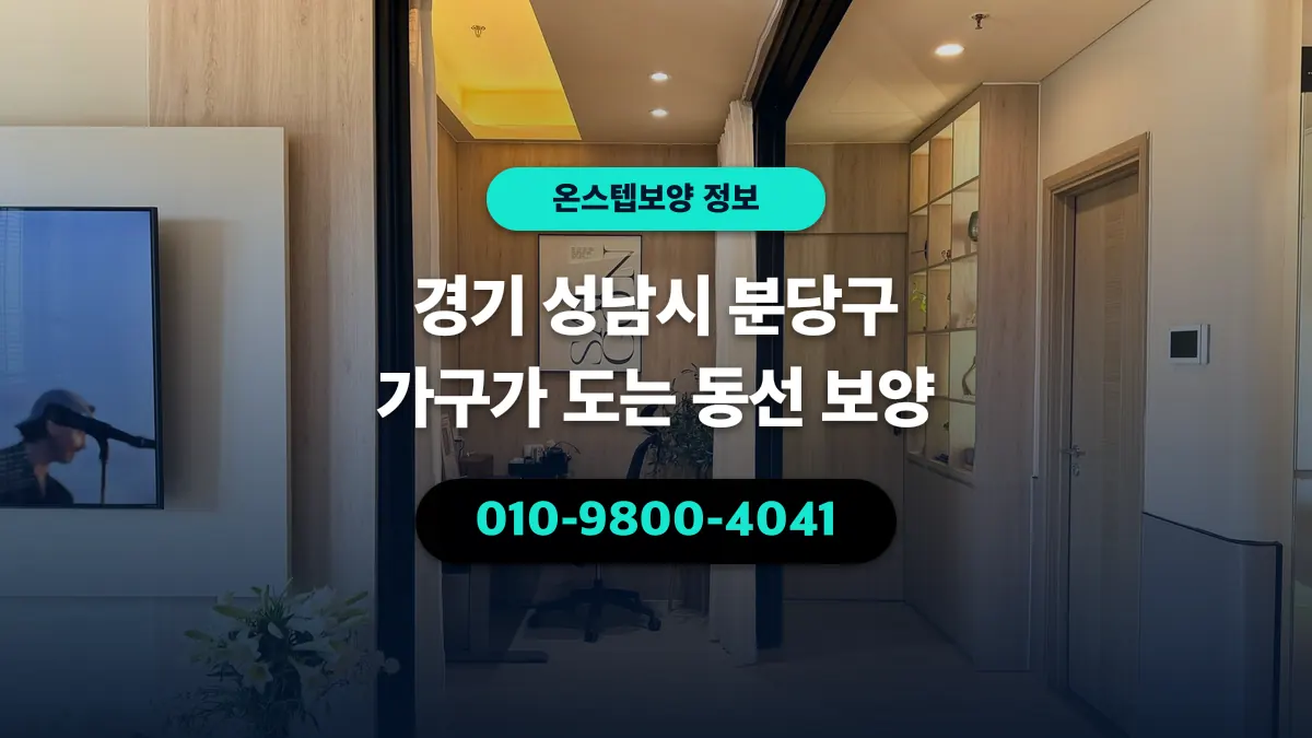 경기 성남시 분당구 가구가 도는 동선 보양 - 온스텝보양