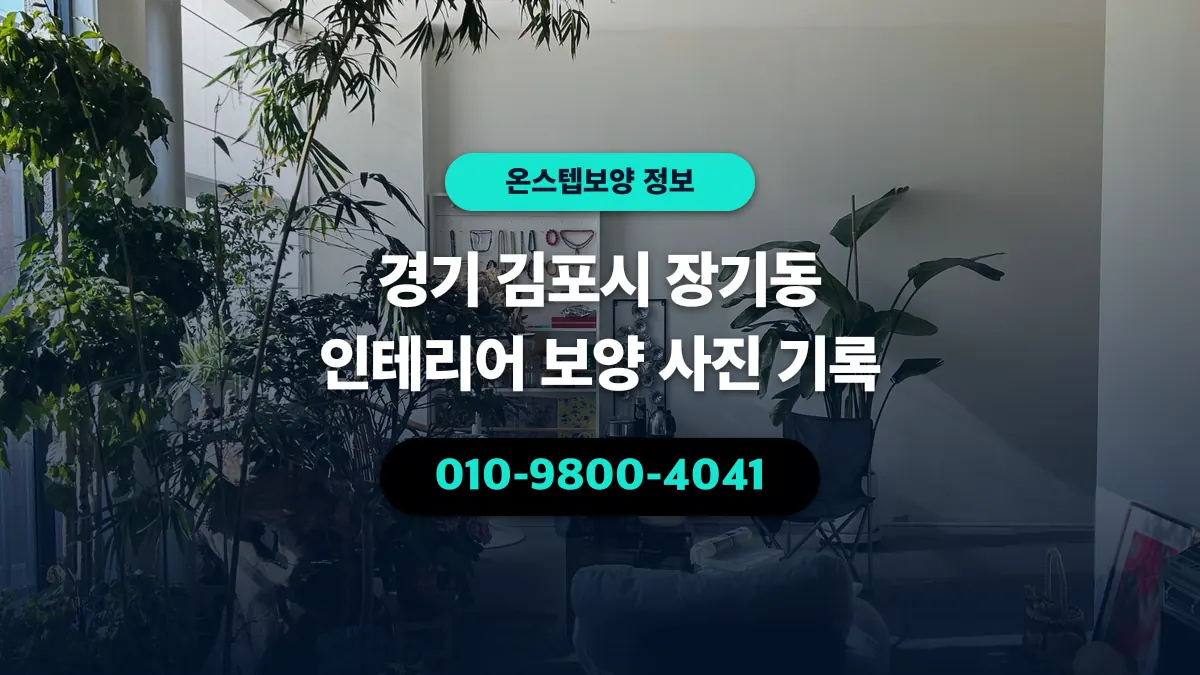 경기 김포시 장기동 인테리어 보양 사진 기록 - 온스텝보양