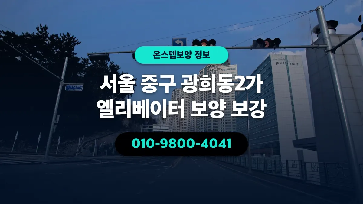 서울 중구 광희동2가 엘리베이터 보양 보강 - 온스텝보양
