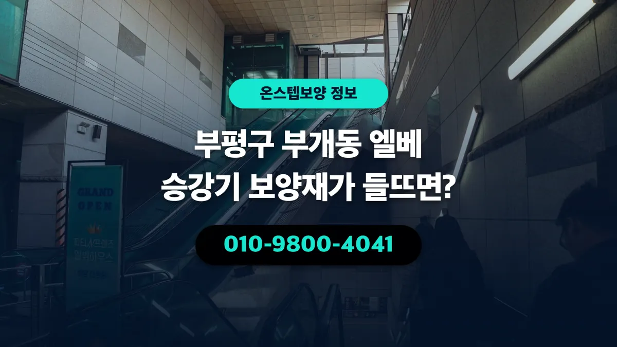 부평구 부개동 엘베 승강기 보양재가 들뜨면? - 온스텝보양