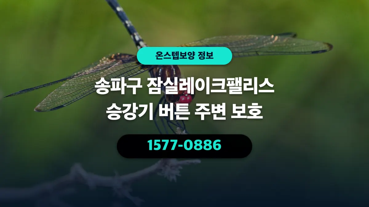 송파구 잠실레이크팰리스 승강기 버튼 주변 보호 - 온스텝보양