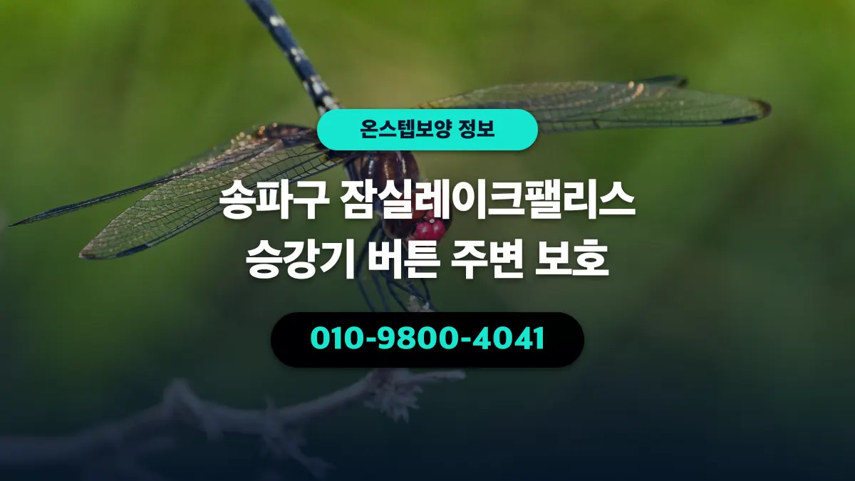 송파구 잠실레이크팰리스 승강기 버튼 주변 보호 - 온스텝보양
