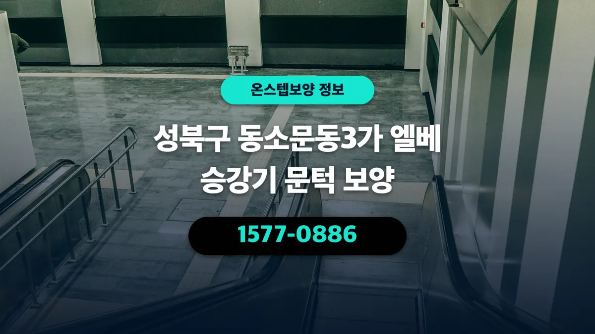 성북구 동소문동3가 엘베 승강기 문턱 보양 - 온스텝보양