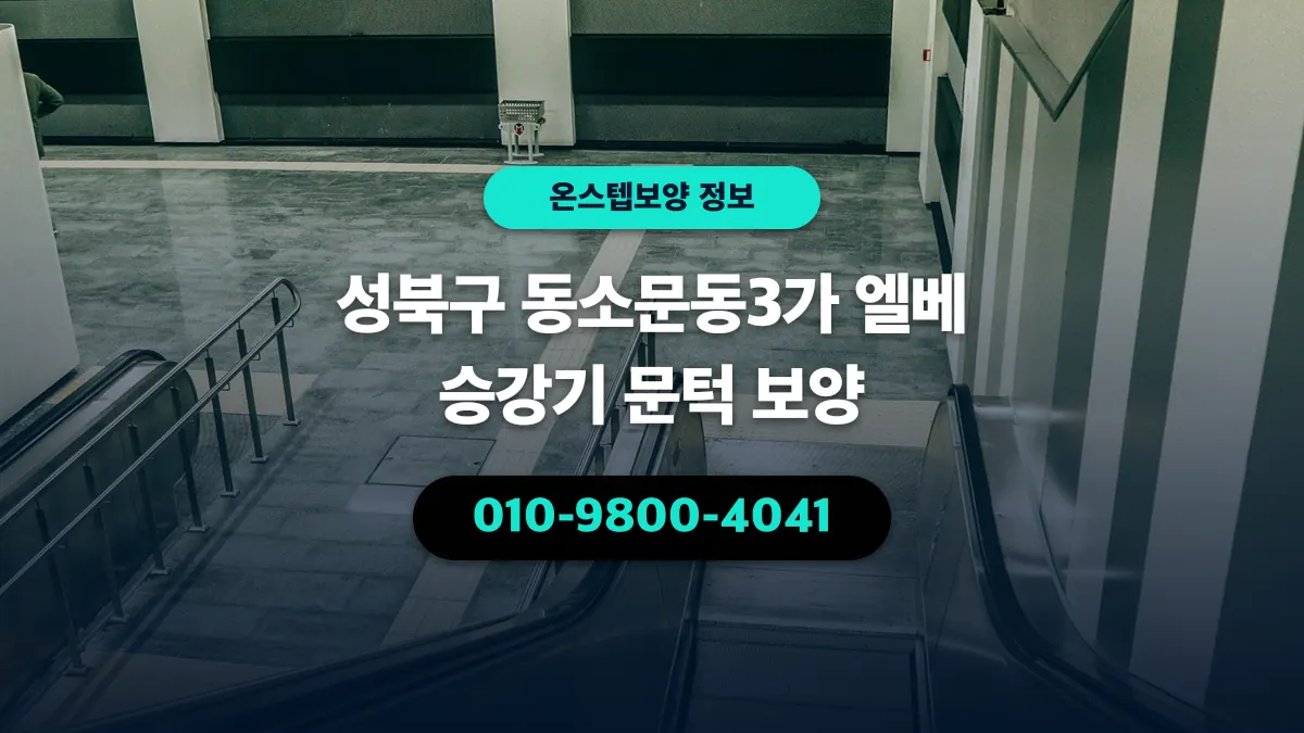 성북구 동소문동3가 엘베 승강기 문턱 보양 - 온스텝보양