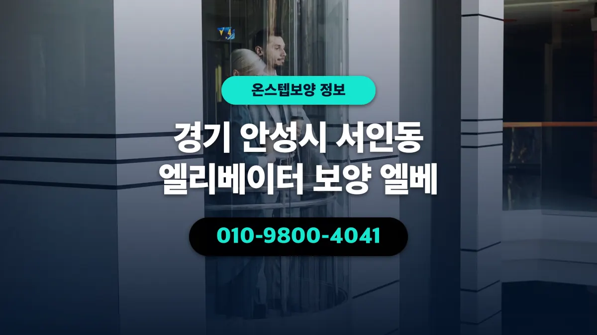 경기 안성시 서인동 엘리베이터 보양 엘베 - 온스텝보양