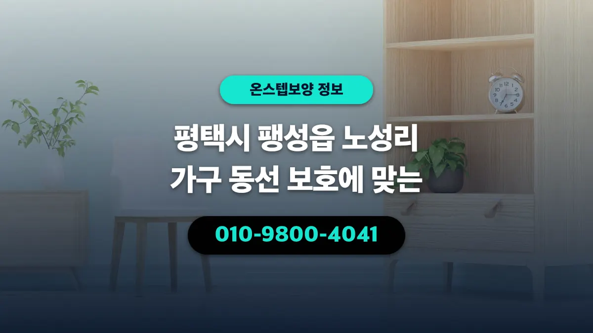 평택시 팽성읍 노성리 가구 동선 보호에 맞는 - 온스텝보양