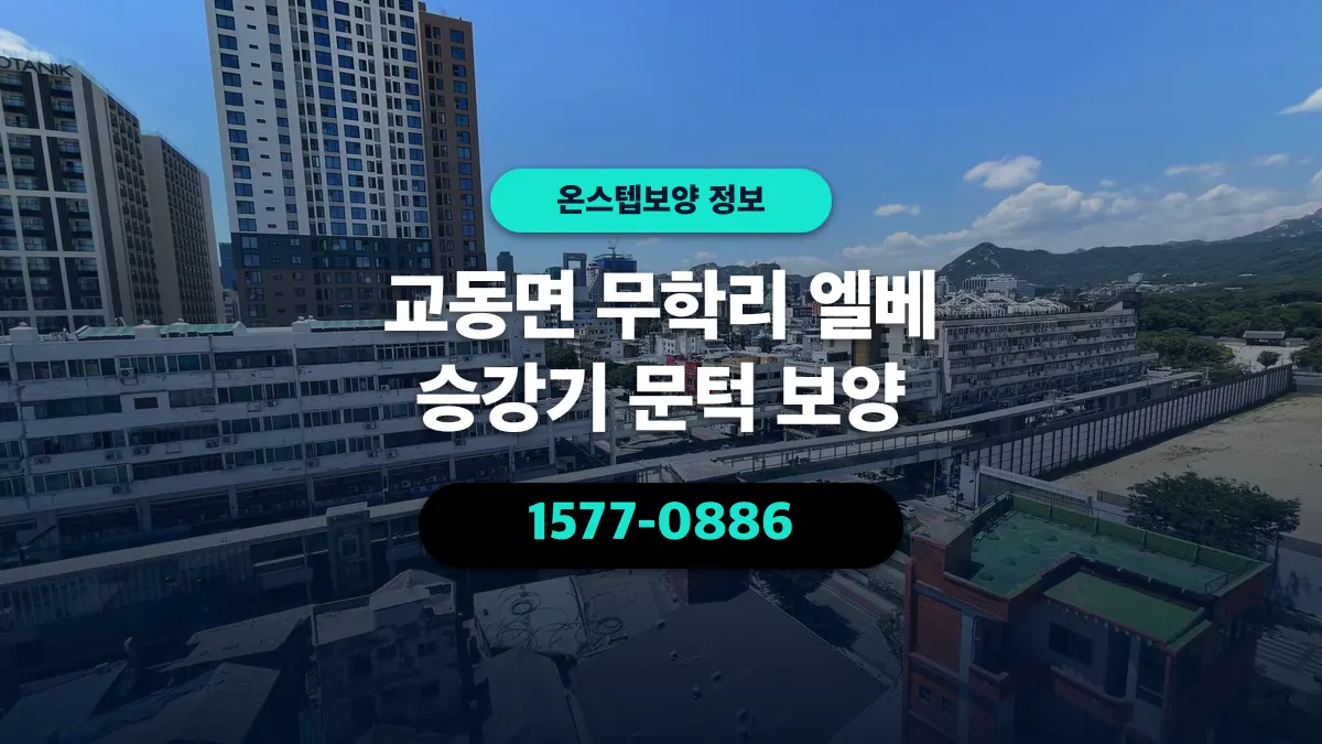 교동면 무학리 엘베 승강기 문턱 보양 - 온스텝보양