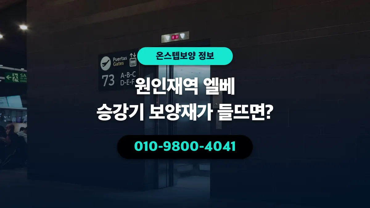 원인재역 엘베 승강기 보양재가 들뜨면? - 온스텝보양