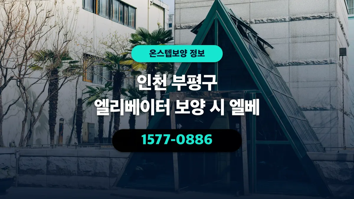 인천 부평구 엘리베이터 보양 시 엘베 - 온스텝보양