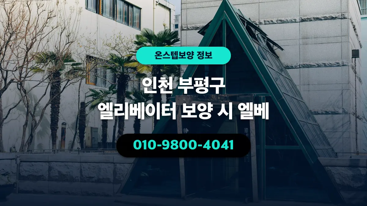 인천 부평구 엘리베이터 보양 시 엘베 - 온스텝보양