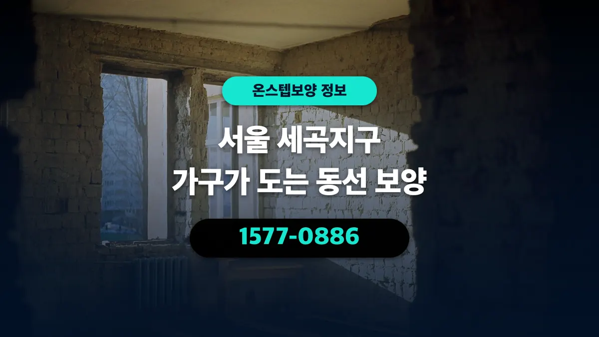 서울 세곡지구 가구가 도는 동선 보양 - 온스텝보양